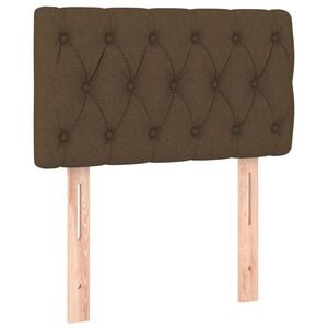 vidaXL Tăblie de pat, maro &icirc;nchis, 80x7x78/88 cm, textil