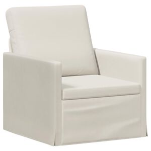 vidaXL Sofa single Crem 70 x 81 x 82 cm Catifea