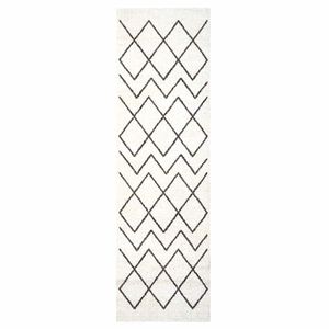 vidaXL Covor de bucătărie Alb 150 x 45 cm Catifea