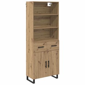 vidaXL Bufet cu sertar 2 pcs Stejar Artizanal Lemn compozit