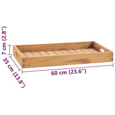 vidaXL Tavă pentru servit, 70x70 cm, lemn masiv de tec
