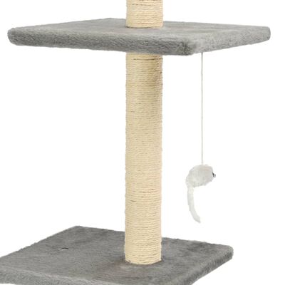 vidaXL Ansamblu pisici, stâlpi funie sisal, 260 cm Gri