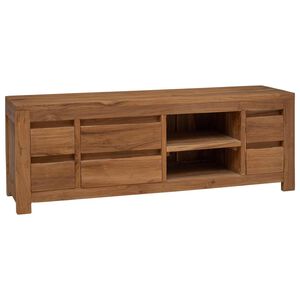 vidaXL Comodă TV 110 x 30 x 40 cm natural Lemn solid de tec
