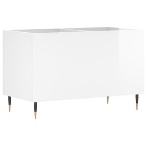 vidaXL Dulap pt discuri, alb extralucios 74,5x38x48 cm lemn prelucrat