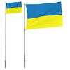 vidaXL Steag Ucraina cu st&acirc;lp din aluminiu, 5,55 m