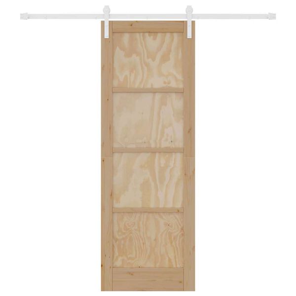 vidaXL Ușă glisantă Maro 73,5 x 211 cm Lemn de pin masiv