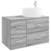 vidaXL Set de mobilier pentru baie 2 buc. Sonoma gri Lemn prelucrat