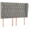vidaXL Tăblie de pat cu aripioare gri deschis 147x23x118/128cm catifea