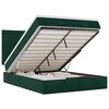 vidaXL Cadru de pat otoman cu saltele, catifea verde &icirc;nchis 140x190cm