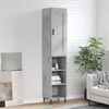 vidaXL Dulap &icirc;nalt, gri beton, 34,5x34x180 cm, lemn prelucrat