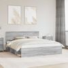 vidaXL Cadru de pat cu headboard Gri Sonoma 180 x 200 cm Lemn compozit