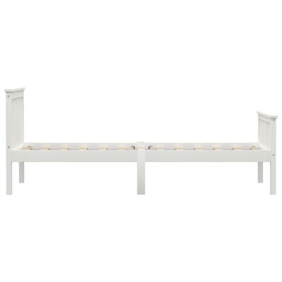 vidaXL Cadru de pat, alb, 100 x 200 cm, lemn masiv de pin