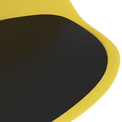 vidaXL Set de masă, 5 piese, negru și galben
