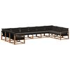 vidaXL Set de canapele de exterior 10 buc. Natural și Negru