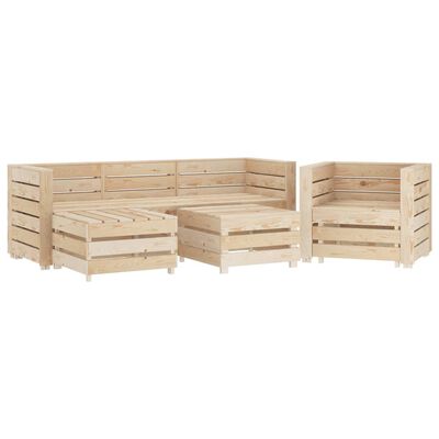 vidaXL Set mobilier de grădină din paleți, 6 piese, lemn