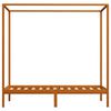 vidaXL Cadru pat cu baldachin, maro miere, 100x200cm, lemn masiv pin