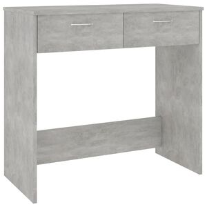 vidaXL Birou, gri beton, 80x40x75 cm, lemn prelucrat