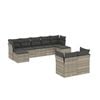 vidaXL Set canapele de grădină cu perne, 9 piese gri deschis poliratan