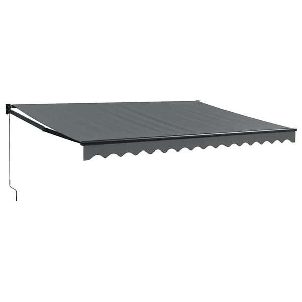 vidaXL Copertină retractabilă, antracit, 4,5x3 m, textil și aluminiu