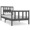 vidaXL Cadru de pat single, gri, 90x190 cm, lemn masiv