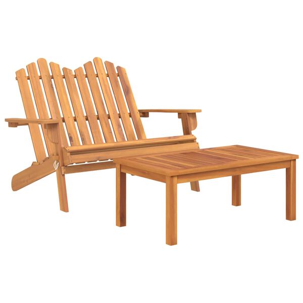 vidaXL Set mobilier de grădină Adirondack, 5 piese, lemn masiv acacia