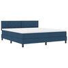 vidaXL Pat boxspring cu saltea albastru 180 x 200 cm țesătură