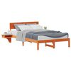 vidaXL Cadru de pat Maroniu cerat 140 x 190 cm Lemn de pin masiv