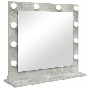 vidaXL Oglindă de toaletă Gri din beton 60 x 55 x 18 cm Dreptunghiular