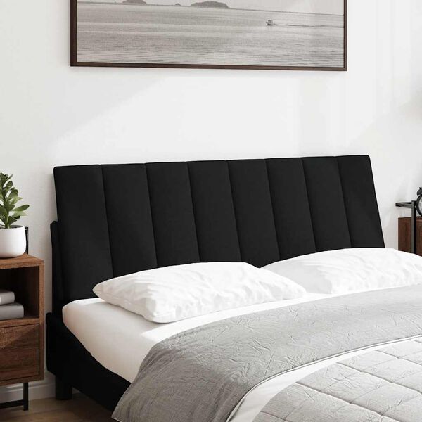 vidaXL Pernă pentru tăblie de pat, Hanko, negru, 120 cm, material textil