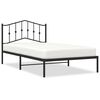 vidaXL Cadru de pat din metal cu tăblie, negru, 107x203 cm