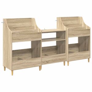 vidaXL Set de Rafturi pentru Media 3 buc. Stejar Sonoma