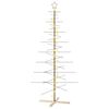 vidaXL Pom de Crăciun din metal KUOPIO 210 cm Alb cald Oțel Negru