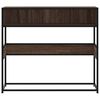 vidaXL Măsuță consolă, stejar maro, 90x35x80 cm, lemn prelucrat