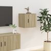 vidaXL Dulap TV montat pe perete, stejar sonoma, 40x34,5x40 cm