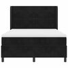 vidaXL Pat cu arcuri cu headboard Negru 140 x 190 cm Catifea