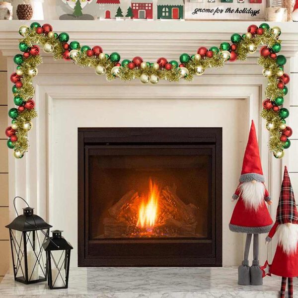 vidaXL Ghirlandă cu Bile de Crăciun Multicolour 186 cm Polistiren