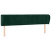 vidaXL Tăblie de pat cu aripioare verde &icirc;nchis 163x23x78/88 cm catifea