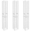 vidaXL Coșuri gabion, 3 buc., 25 x 25 x 197 cm, oțel galvanizat