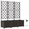 vidaXL Vază pentru Grădină 3 buc. Maro 120 x 40 x 142 cm PP