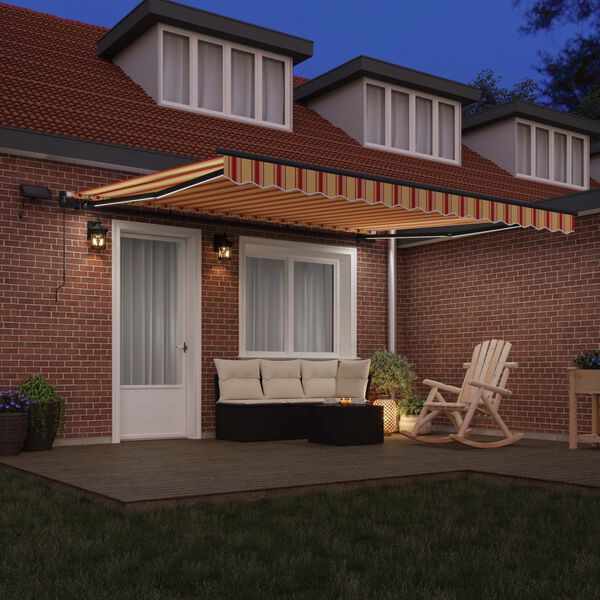 vidaXL Cortina Retractabilă galben și portocaliu 400 &times;350 cm țesătură