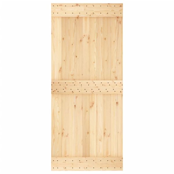 vidaXL Ușă glisantă cu set feronerie, 90x210 cm, lemn masiv de pin
