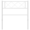vidaXL Tăblie de pat metalică, alb, 75 cm