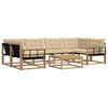 vidaXL Set de canapele de exterior 7 pcs Alb și Bej 79 x 79 x 37 cm