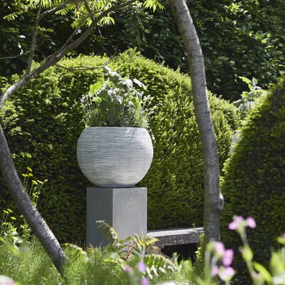 Capi Vas de plante Nature Rib, ivoar, 62x48 cm, bilă, KOFI271