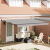 vidaXL Cortina Retractabilă Manual Gri deschis 400 &times; 300 cm