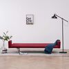 vidaXL Canapea extensibilă cu brațe, roșu vin, poliester