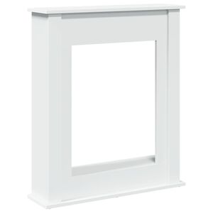 vidaXL Mască de șemineu, alb, 75x20x87,5 cm, lemn prelucrat