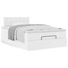 vidaXL Cadru de pat otoman cu saltea alb 120x200cm piele artificială