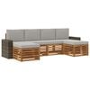 vidaXL Set de canapele de exterior 6 buc. Natural și gri deschis