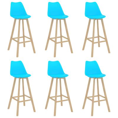 vidaXL Set mobilier de bar, 7 piese, albastru